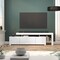 Atelier Mobili Entertainment Center, White TV Stand for Living Room, Entertainment Center with Storage, Perfect as TV